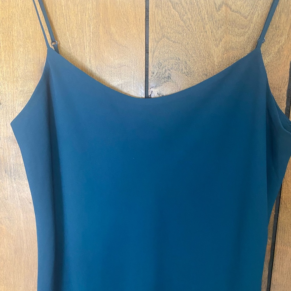 Babaton Blue Satin Spaghetti Strap Camisole - Picture 2 of 6